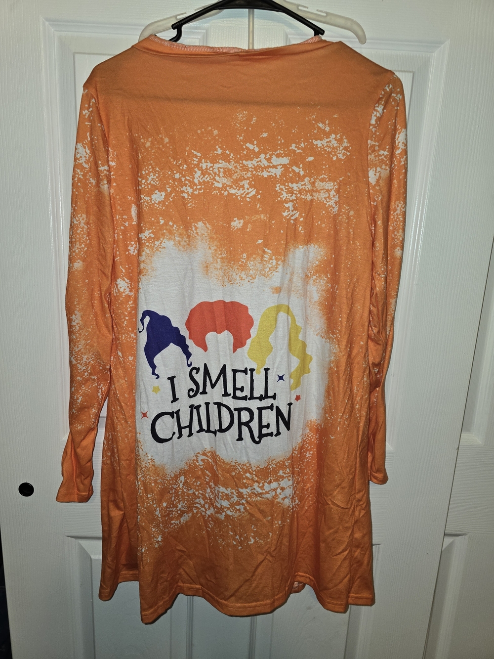 Unbranded Hocus Pocus Orange Open-Front Women's Cardigan Sweater - Picture 3 of 3